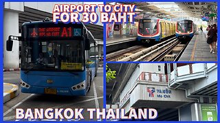How To Get From Don Mueang Airport (DMK) to BTS Mo Chit For 30 Baht $1 - Bangkok Thailand 2025
