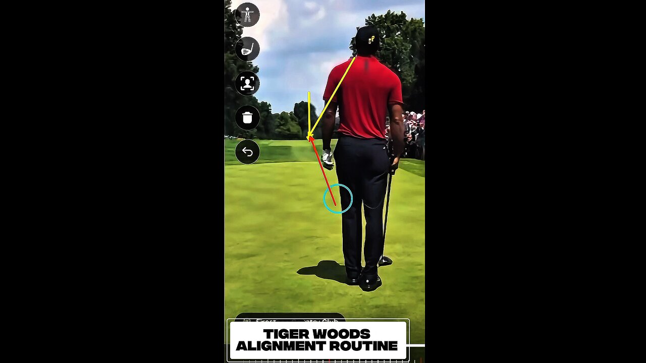Tiger Woods Golf Secret Aiming Routine #tigerwoods #golf #learngolf