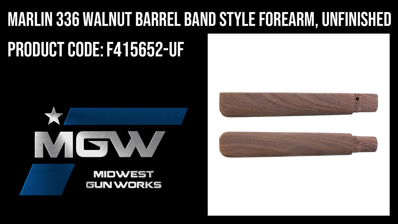 Marlin 336 Walnut Barrel Band Style Forearm, Unfinished - F415652-UF