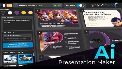 How To Make Slides Fast with AI Presentation Maker – New Wizard Assistant & Editable Theme Colors!