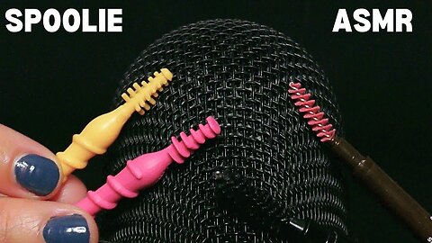 ASMR Mic Scratching with Spoolies (no talking, brushing, silicone sounds)