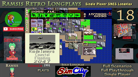 SimCity | SNES | 1991 | Scenario #6 Rio De Janeiro | Retro Longplay | Episode 18