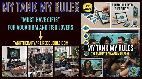 Funny Aquarium T-Shirt: 'My Tank My Rules' – Must-Have Merch for Aquarium Fishkeepers & Hobbyists!