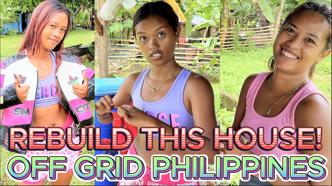 BACK 2 BAMBOO TINY HOUSE KUBO & Family Home BUILD MISSION! OFF GRID ISLAND FAMILY PHILIPPINES LIVING