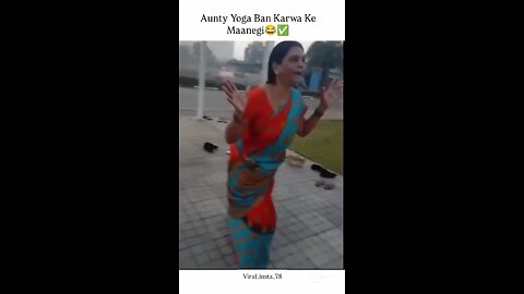 aunty yoga band kerva ker manengi 🤣😆#viral #trending #shortsfeed #funny #comedy #viral shorts