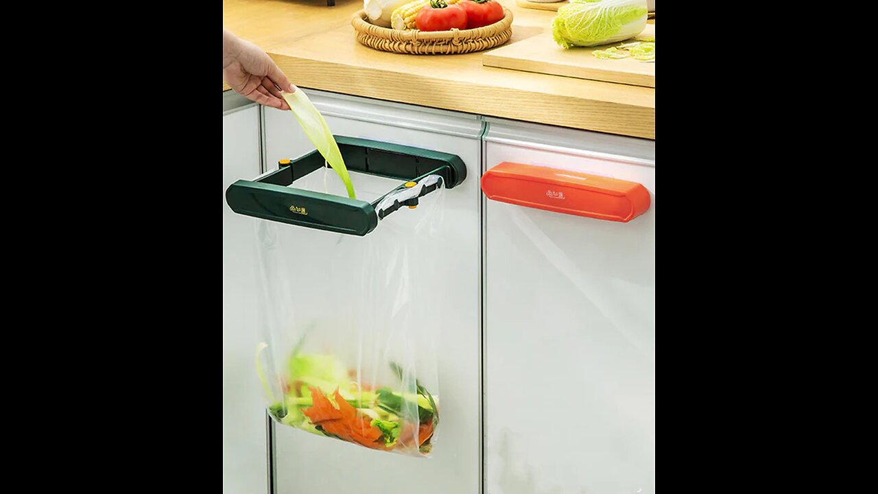 Kitchen Garbage Bag Wall Mount Folding Bracket