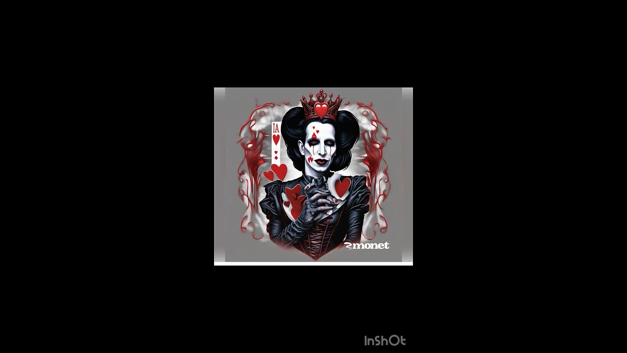Marilyn Manson as the queen of hearts