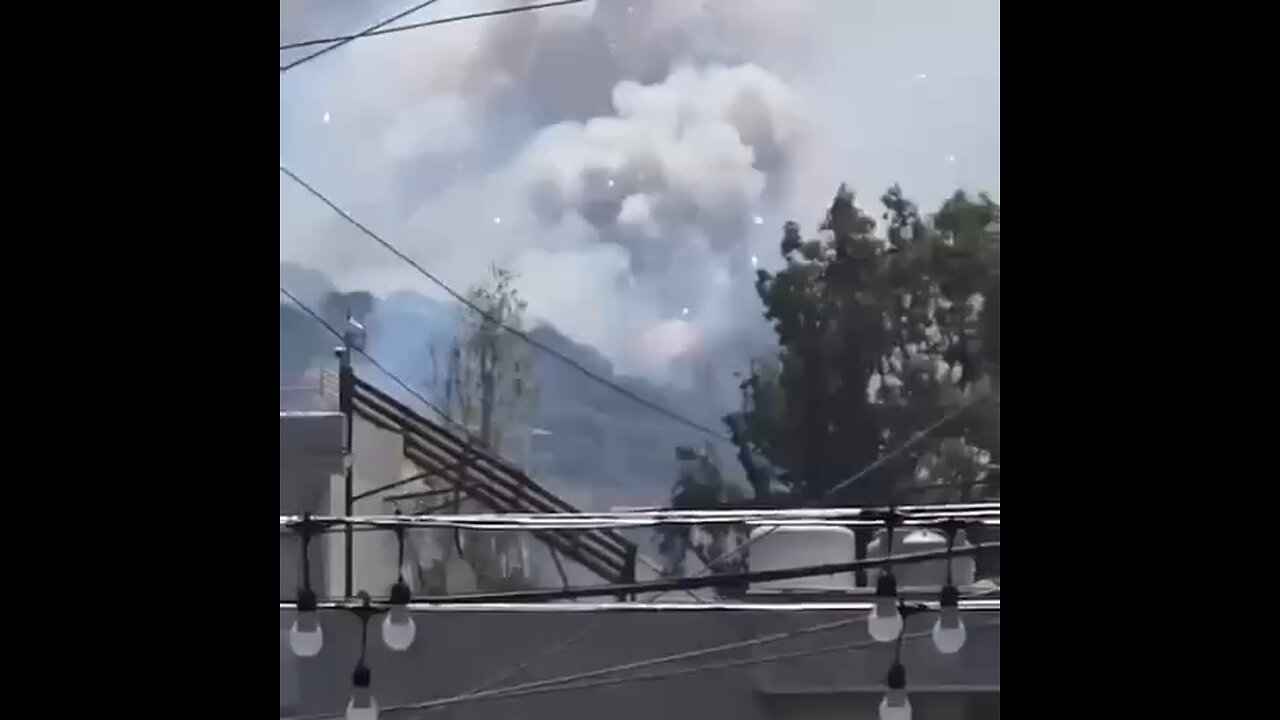 South Lebanon. Munition storage exploding. June 2025