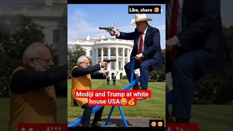 🔥🏛️ Modiji & Trump Open Fire at the White House! | AI Comedy Short 🇮🇳🇺🇸😂 