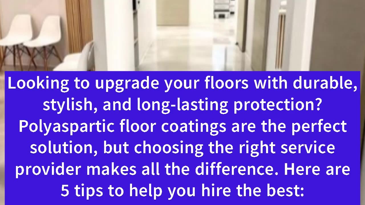 5 Tips to Hire a Polyaspartic Floor Coating Service