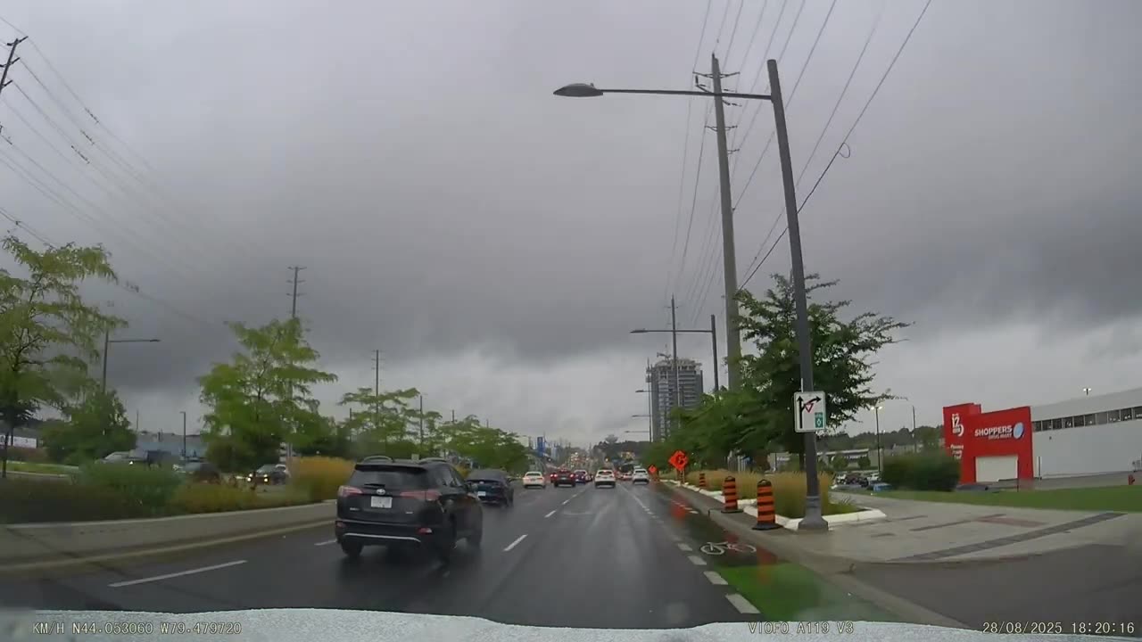 [4K] Newmarket, Ontario! #3 Driving in Rain, ON. CA.