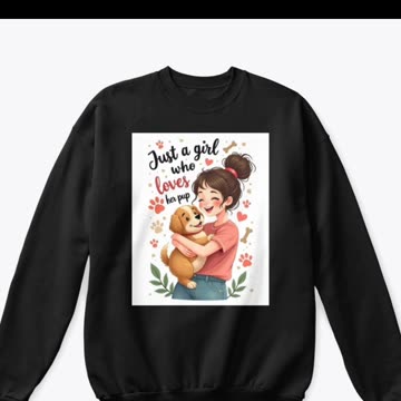 A girl who loves her pup(cool t-shirt). Limited stock. Shop now.Link in video description.