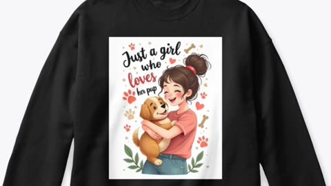 A girl who loves her pup(cool t-shirt). Limited stock. Shop now.Link in video description.