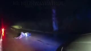 Deer blindsides a man running from the police on a stolen motorcycle