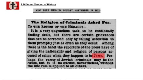 1872 News Article - jews don't like jewish criminals pointed out
