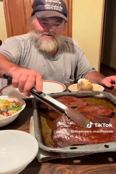 this guy loves his food