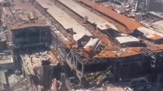 What the Azovstal Steel Plant in Ukraine looks like today, POV from a Russian helicopter