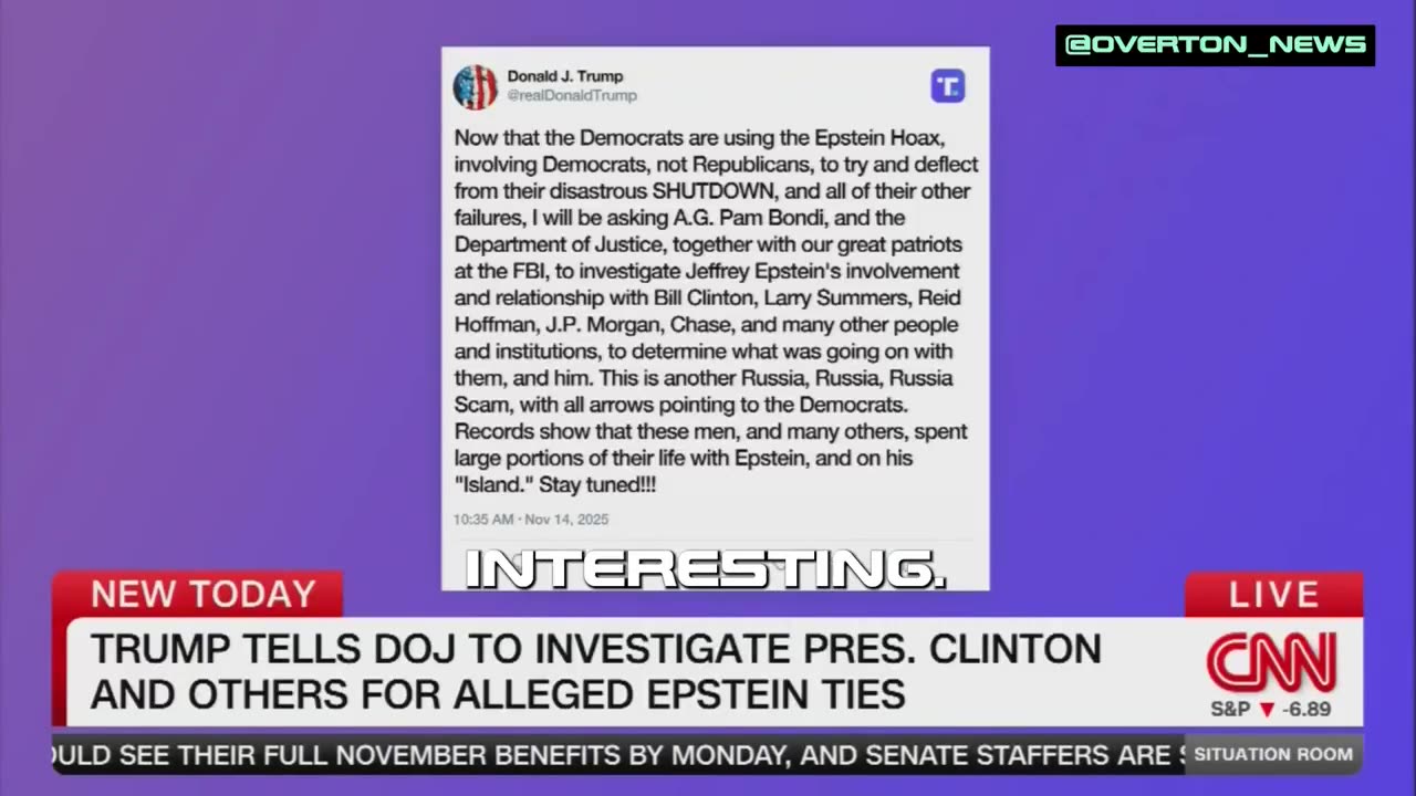 CNN was just forced to read President Trump’s Truth Social post live on air...