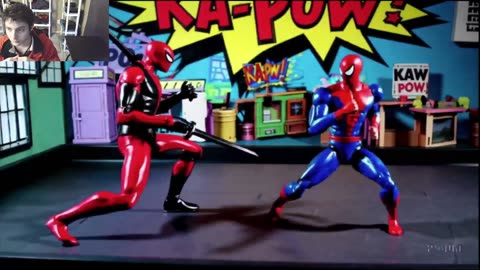 Spider-Man Action Figure VS Deadpool Action Figure In A Battle Fake Stop Motion Video