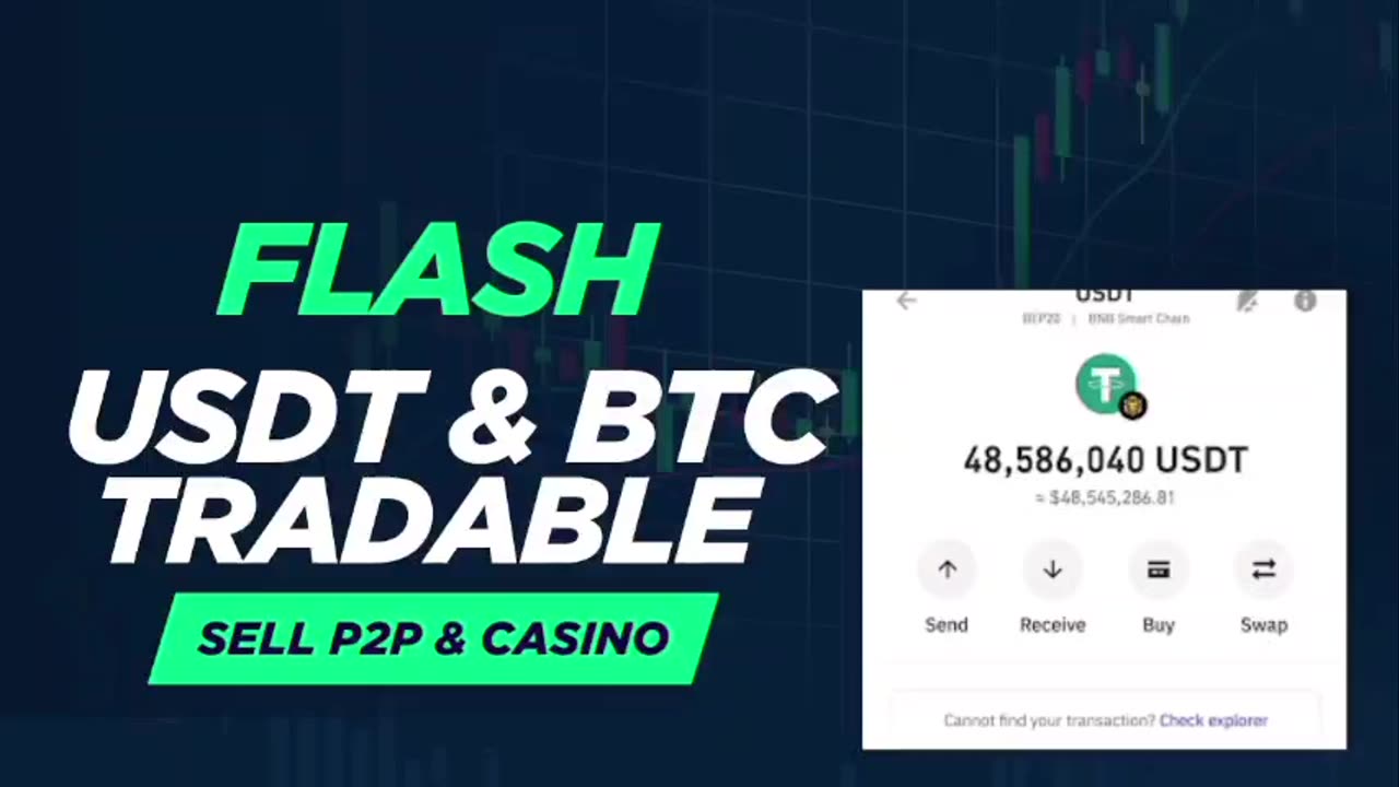 Create Flash USDT fake crypto & trade on binance, bybit, kucoin, coinbase or.gamble online casinos