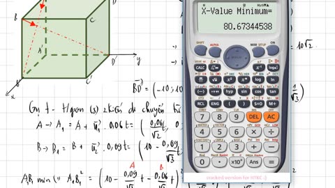 Một ngôi nhà hình lập phương có cạnh bằng 10 m. Có một sợi dây nối thẳng từ B đến D' .