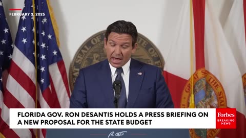 JUST IN_ Florida Gov. Ron DeSantis Announces New Tax Break Proposals In The State Budget