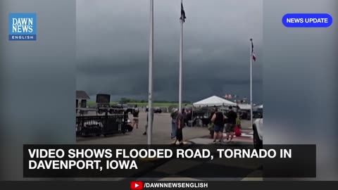 Video Shows Flooded Road, Tornado In Davenport, Iowa | US News | Flash Floods