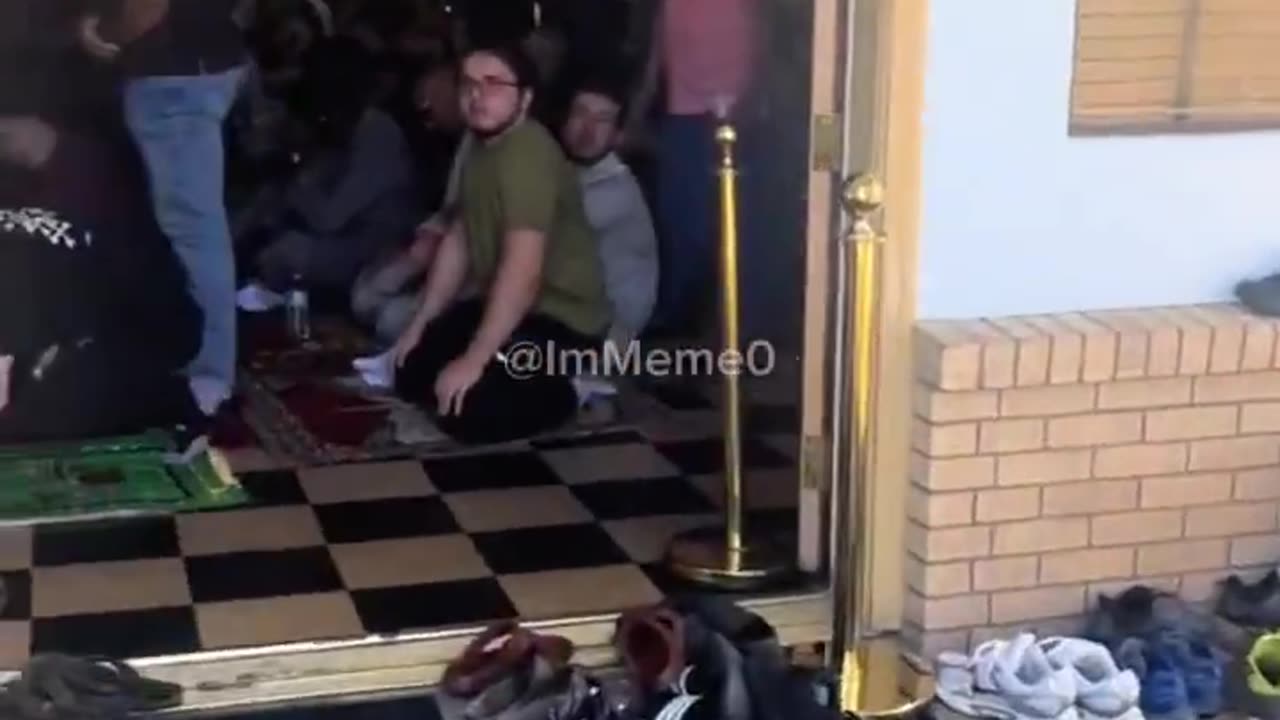 Muslim man in Las Vegas uploaded a video showing Muslim men praying, with