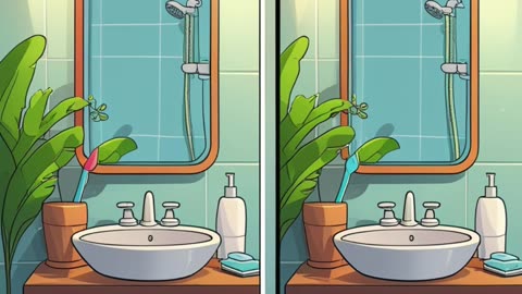 Can You Spot the 1 Difference? Clean Washroom Challenge! 🚿🔍