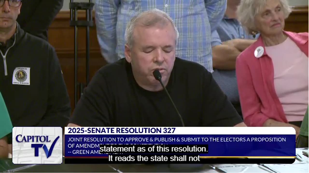 Public Testimony for Senate Resolution #327