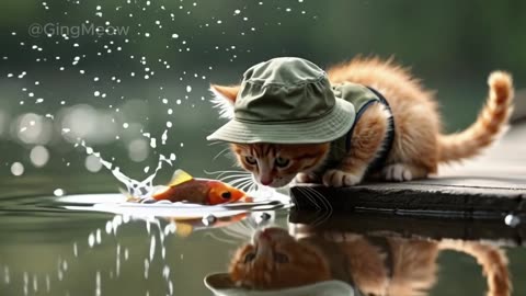 Kitten vs Fish_ The Ultimate Fishing Adventure(1080P_HD)