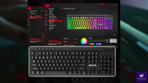 Redragon K580 PRO Wireless RGB Gaming Keyboard, 3-Modes 104 Keys Mechanical Keyb