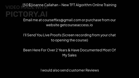 Download Joanne Callahan – New TFT Algorithm Online Training