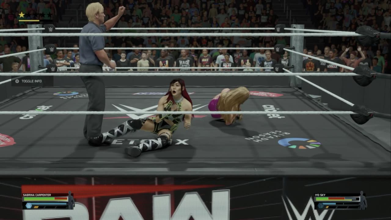 wwe 2k25 137 universe Sabrina Carpenter VS Iyo Sky