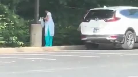 Indian Women Littering in A Public Place in Canada