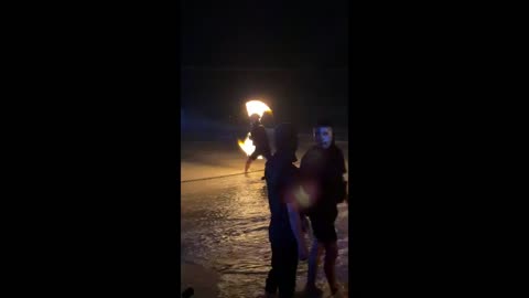 WONDERFUL THAILAND Fire Show on Ark Bar - Chaweng Beach Koh Samui