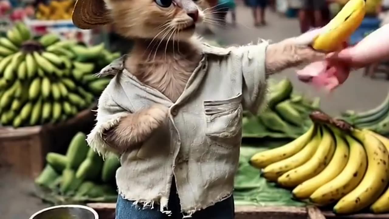 Chú mèo con tội nghiệp bị bạn bè chế giễu vì chơi đồ chơi xe máy cũ ở bãi rác #JDVP