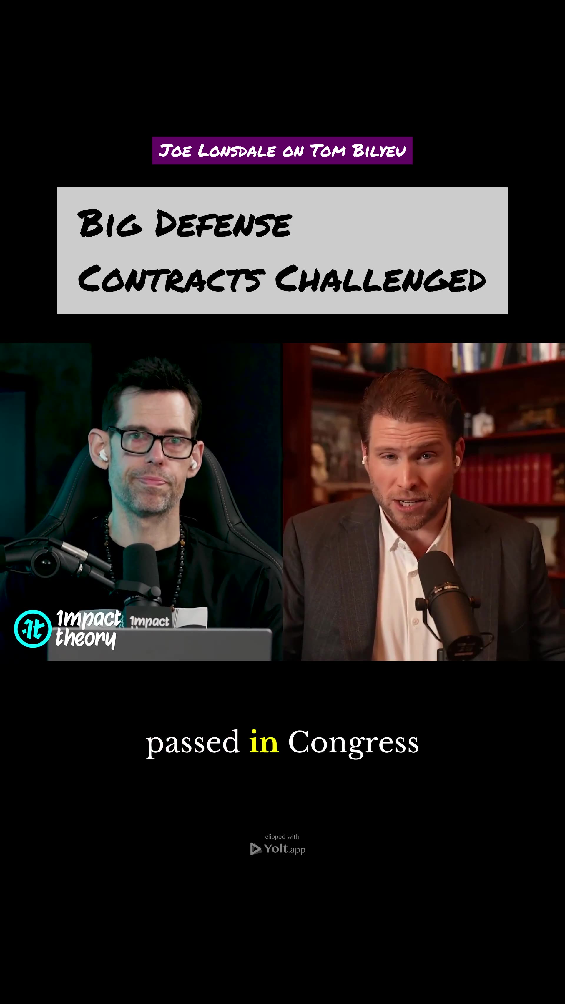 Startup Outsmarts Defense Giants - Joe Lonsdale on Tom Bilyeu #palantir #defensecontract #raytheon