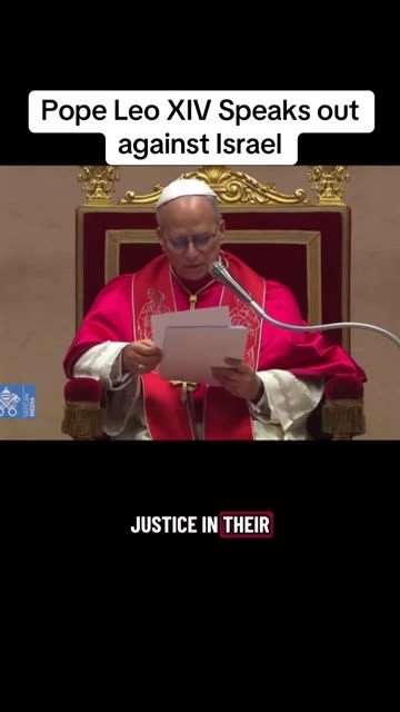 Pope Leo XIV Speaks Out Against Isreal