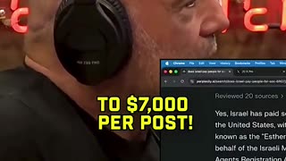 Rogan points out the foreign influencer paid propaganda