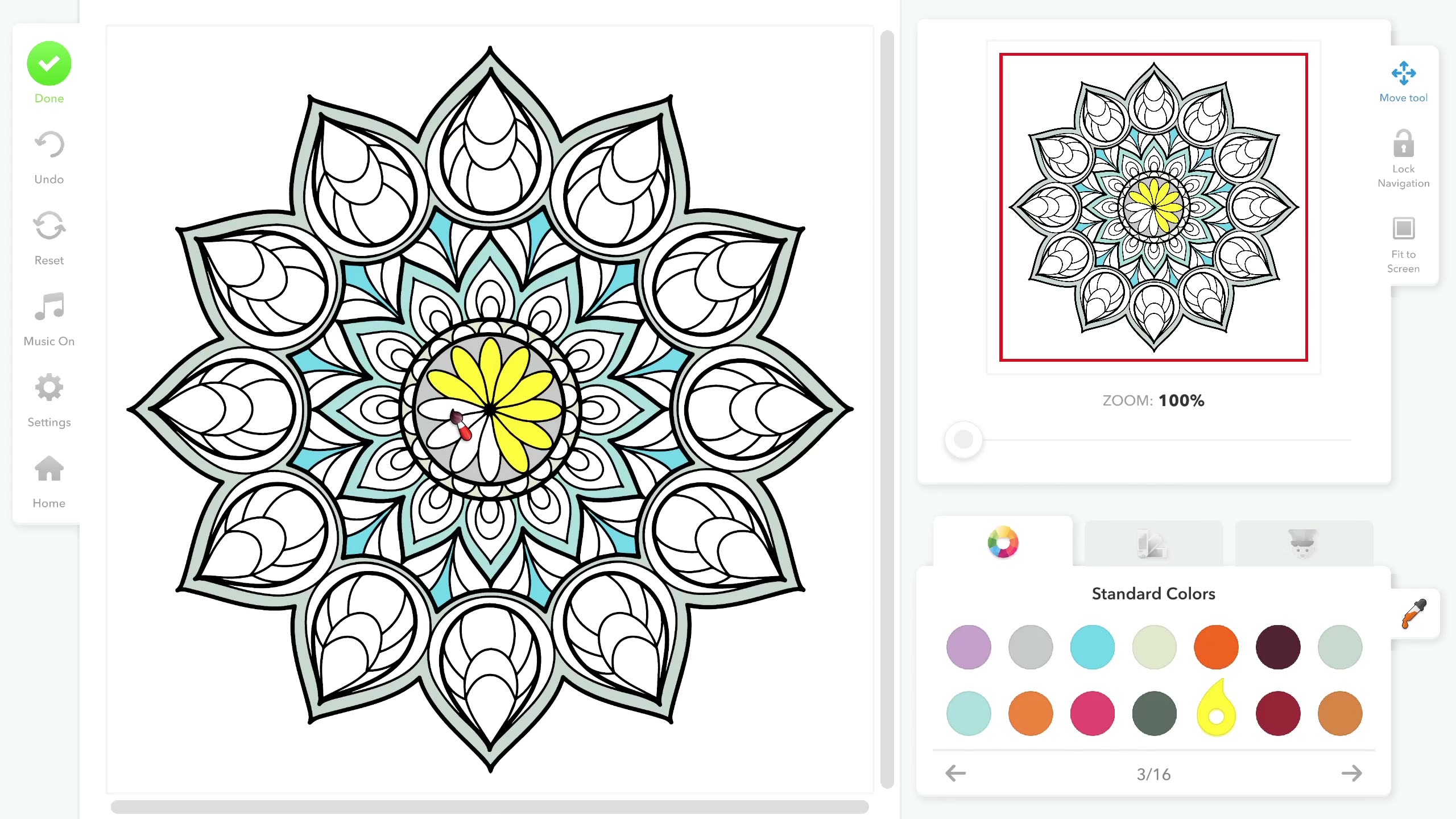 Coloring Book for adults - mandala 9