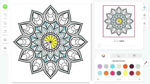 Coloring Book for adults - mandala 9
