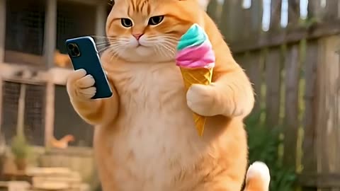 The orange cat is bad 😅😂