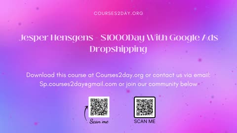 [GET] Jesper Hensgens – $1000Day With Google Ads Dropshipping