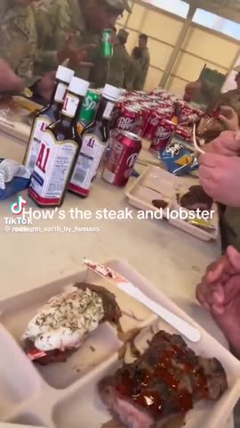 Someone explain to me what steak and lobster means _ WAR TIME