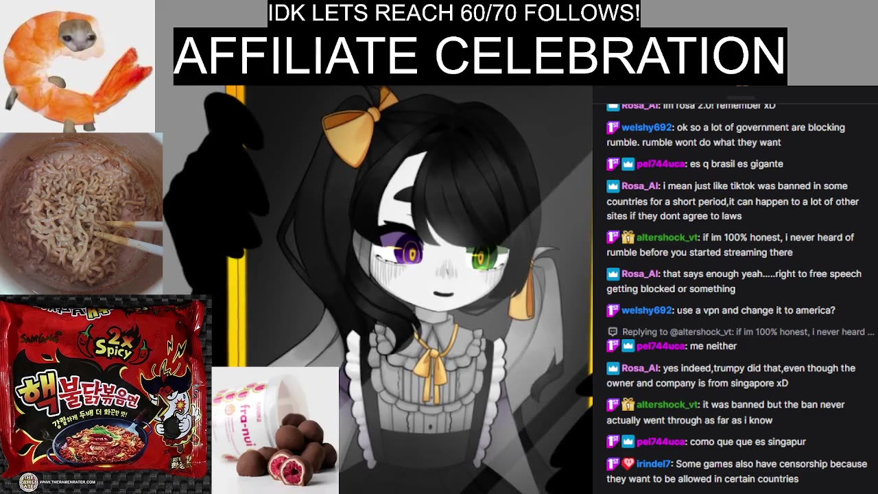 TWITCH VOD // AFFILIATE STREAM! SPICY NOODLE CHALANGE!