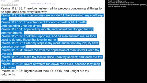 Psalm 119:129-136