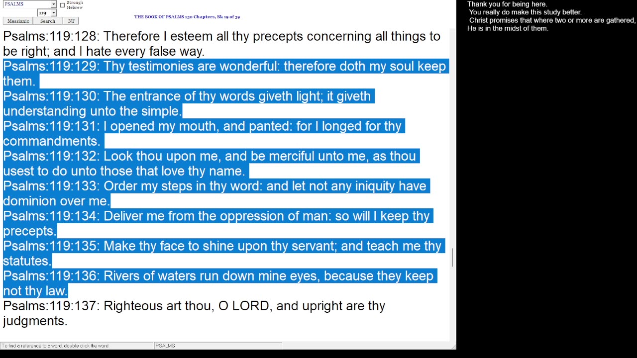 Psalm 119:129-136
