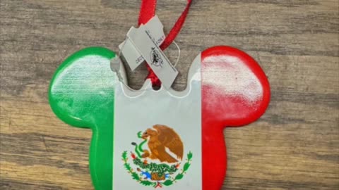 Walt Disney World Epcot Mexico Mexican Flag Mickey Mouse Icon Ornament #shorts
