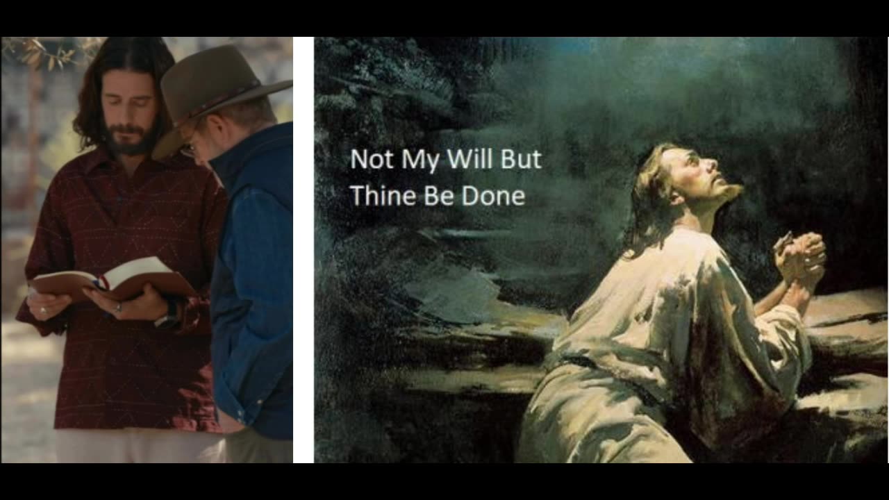 Jonathan Roumie reads from The Scripture in the Garden Of Gethsemane- Not My will but Yours be done